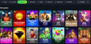LuckyWave casino lobby with game categories, provider filters and game tiles